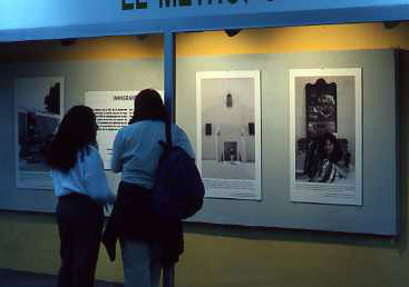 Exhibit at Mexico City's metro