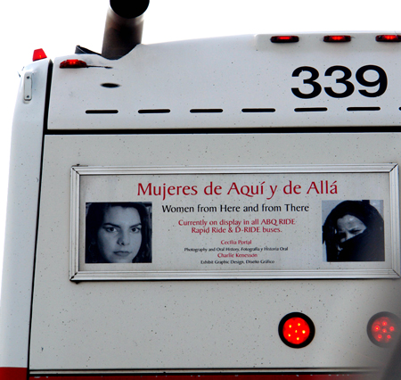 Exhibit at Albuquerque street buses