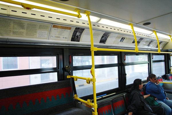 Exhibit at Albuquerque street buses